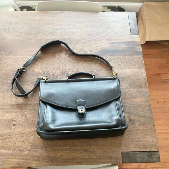 COACH Vintage 90s Gilmore Girls Computer Bag Crossbody Satchel Bag - Picture 3 of 9